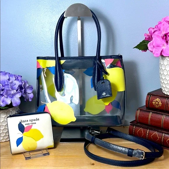Kate Spade Lemon Zest Crossbody Tote Set - Picture 1 of 17
